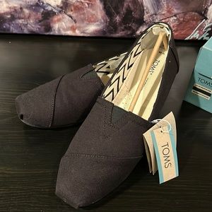 Toms wmn Alpargata Size 10 Black Cotton